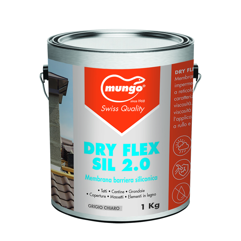 DRY FLEX SIL 2.0 - Guaina liquida siliconica, impermeabilizzante pronta all'uso